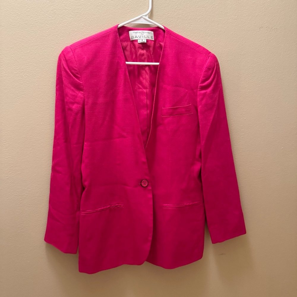 Rena Rowan for Saville Pink One Button Blazer – Size 6